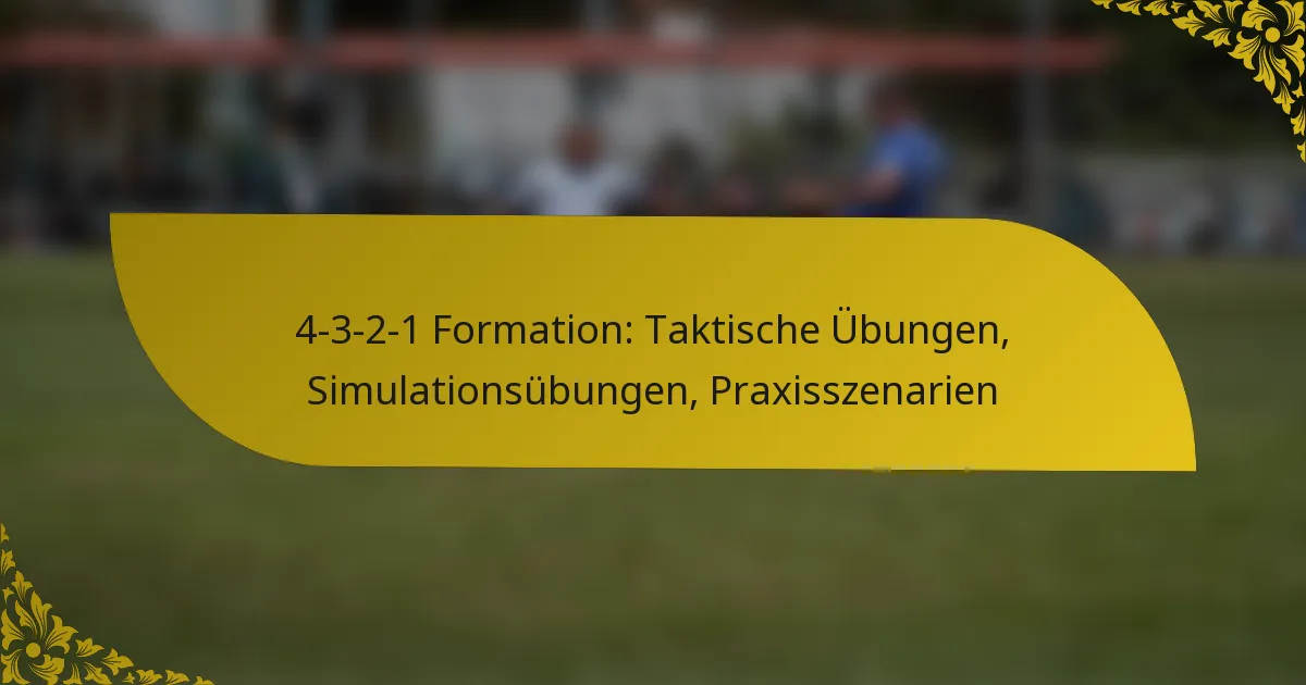 4-3-2-1 Formation: Taktische Übungen, Simulationsübungen, Praxisszenarien