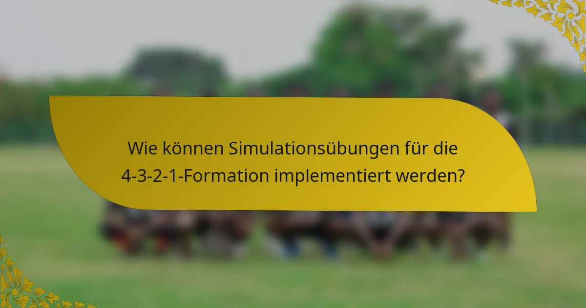 Wie können Simulationsübungen für die 4-3-2-1-Formation implementiert werden?